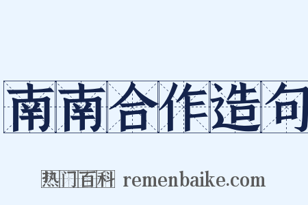 南南合作造句是什么意思的图片